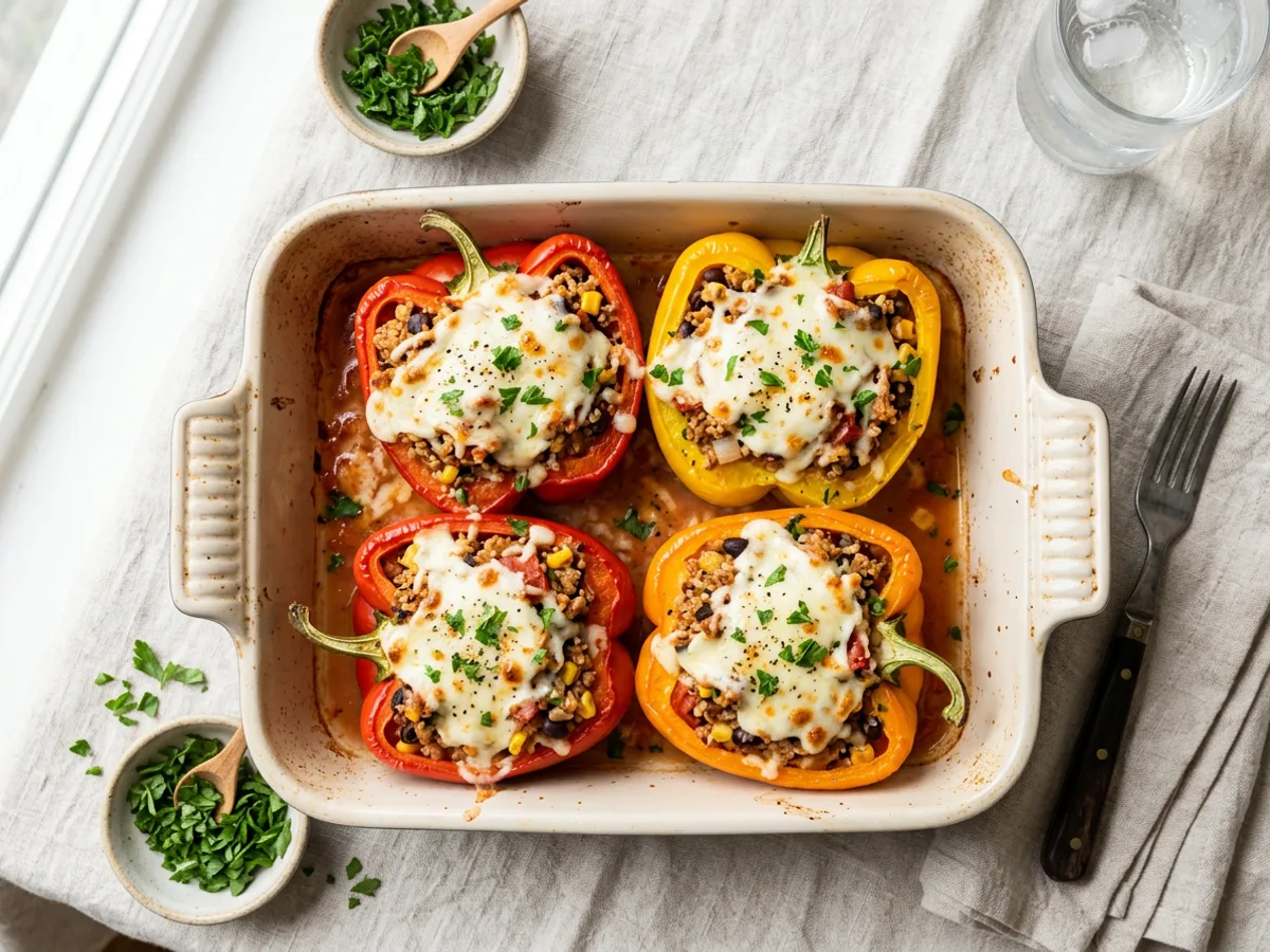 Turkey-Quinoa Stuffed Peppers